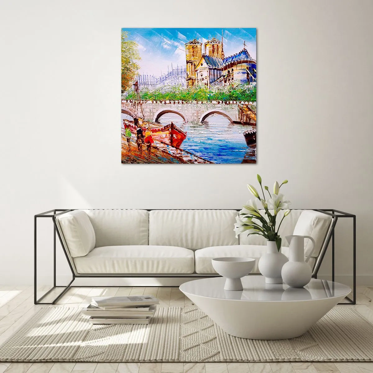 Quadro su vetro - Il loro tempo non passa mai - 60x60 cm