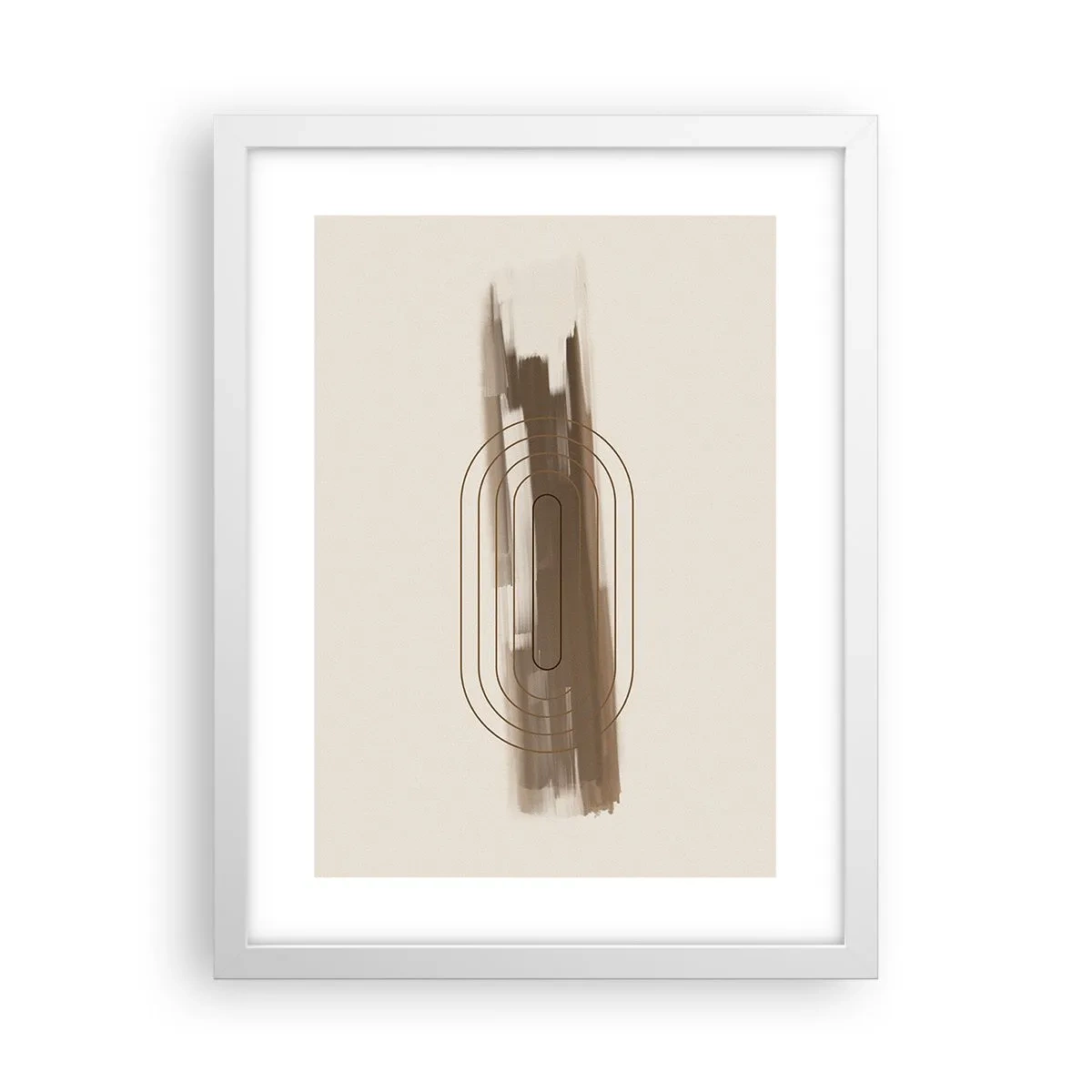 Poster in cornice bianca - Un soffio di grigio - 30x40 cm