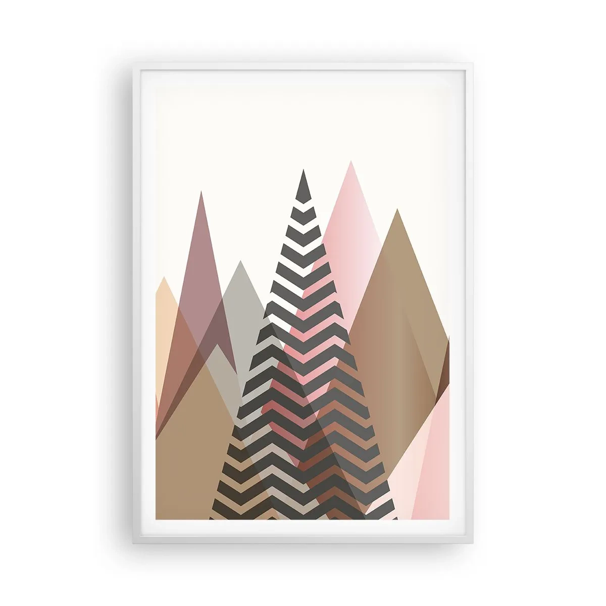 Poster in cornice bianca - Vista piramidale - 70x100 cm