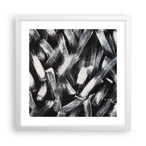 Poster in cornice bianca - Astrazione in spirito industriale - 40x40 cm