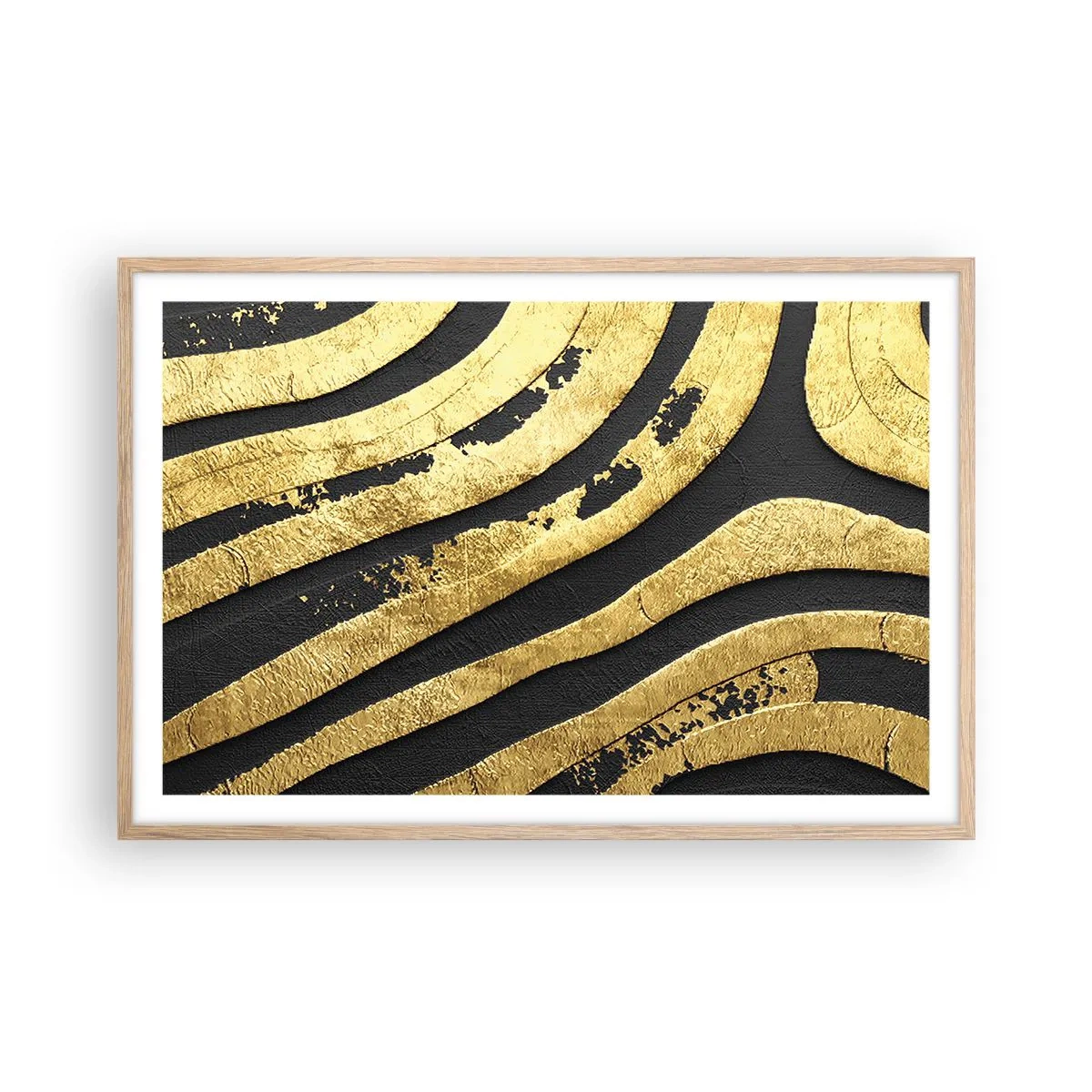 Poster in cornice rovere chiaro - Tutto scorre - 91x61 cm