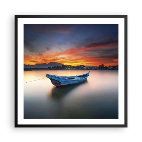 Poster in cornice nera - Viene una notte buona - 60x60 cm