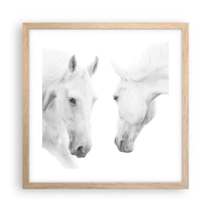 Poster in cornice rovere chiaro - È amicizia? - 40x40 cm