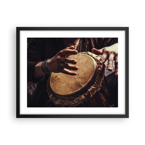 Poster in cornice nera - Al ritmo del cuore - 50x40 cm
