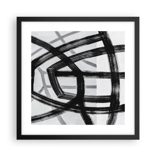 Poster in cornice nera - Costruendo la profondità - 40x40 cm