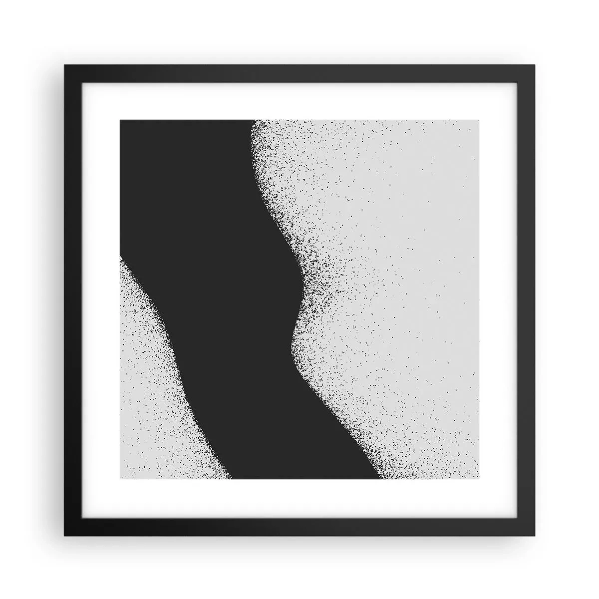 Poster in cornice nera - Equilibrio fluido - 40x40 cm