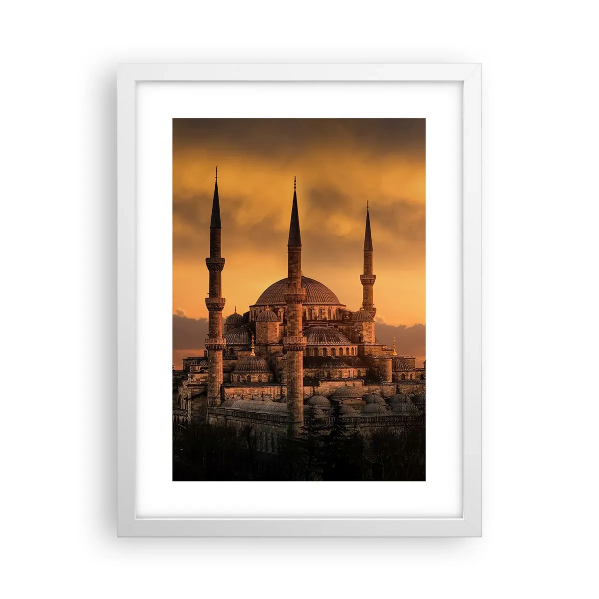 Poster in cornice bianca - Dio è grande - 30x40 cm