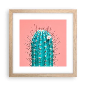 Poster in cornice rovere chiaro - Stai attento - 30x30 cm