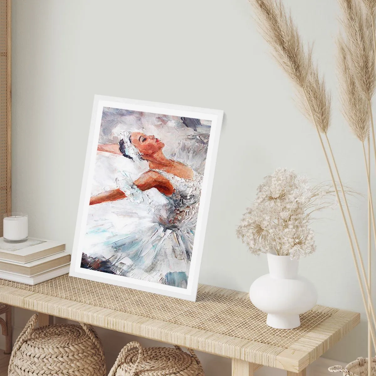 Poster in cornice bianca - Delicata e leggera come il tulle - 40x50 cm