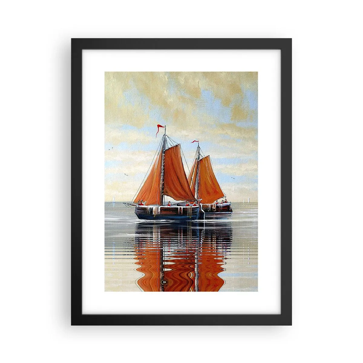 Poster in cornice nera - Naviga, marinaio... - 30x40 cm