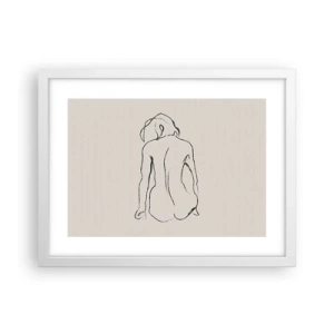 Poster in cornice bianca - Nudo di ragazza - 40x30 cm