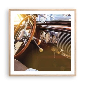 Poster in cornice rovere chiaro - Un soffio di lusso dal passato - 60x60 cm