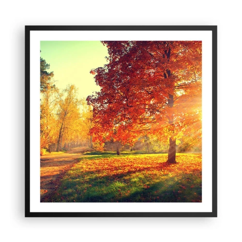 Poster in cornice nera - Rosso è bello - 60x60 cm