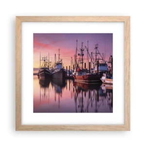 Poster in cornice rovere chiaro - Prima del giorno successivo - 30x30 cm