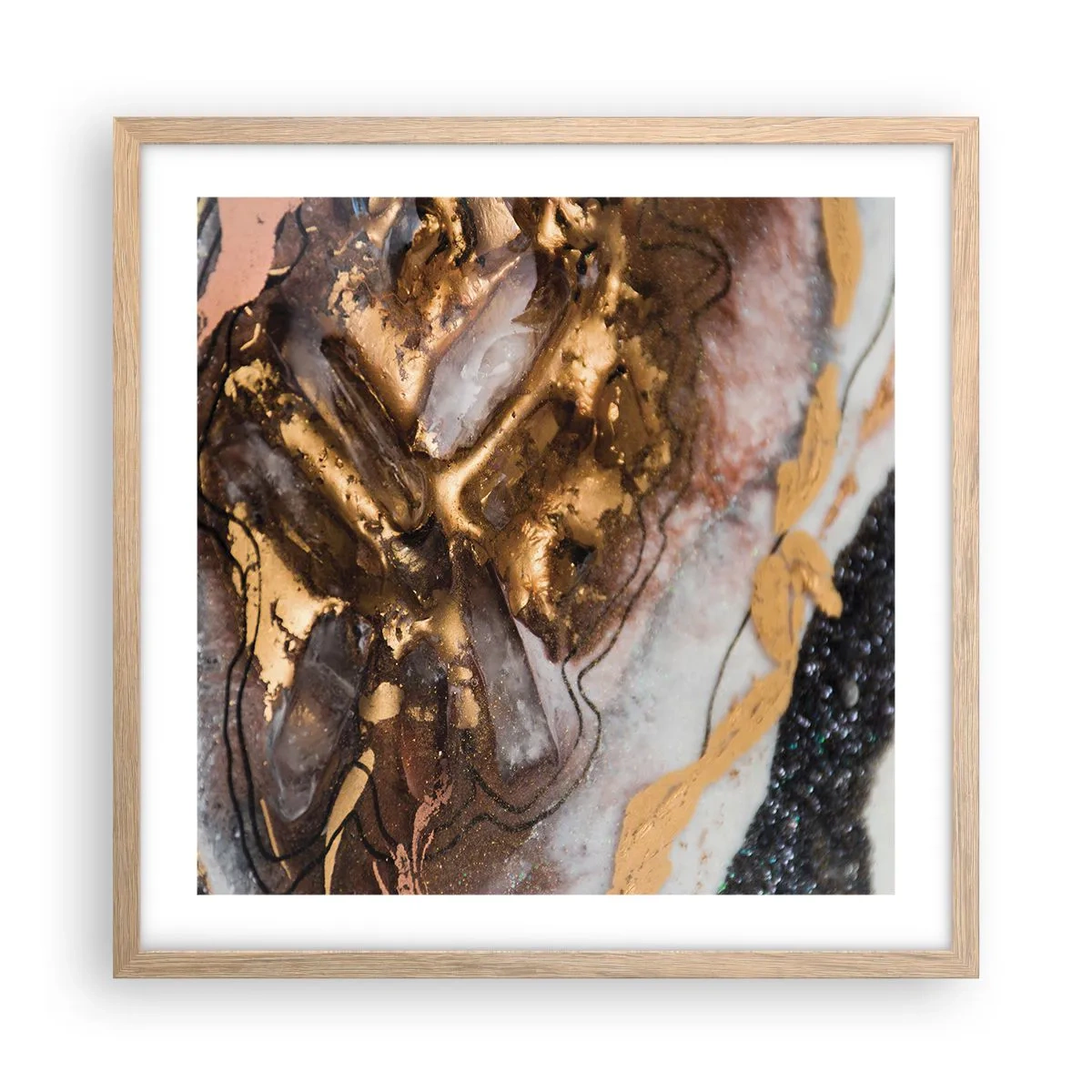 Poster in cornice rovere chiaro - L'elemento della terra - 50x50 cm