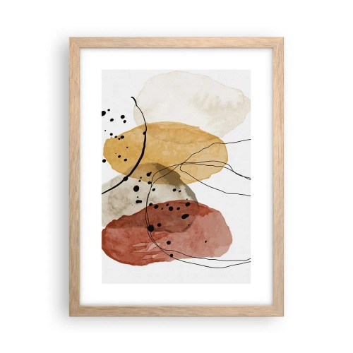 Poster in cornice rovere chiaro - Come aria leggera e trasparente - 30x40 cm