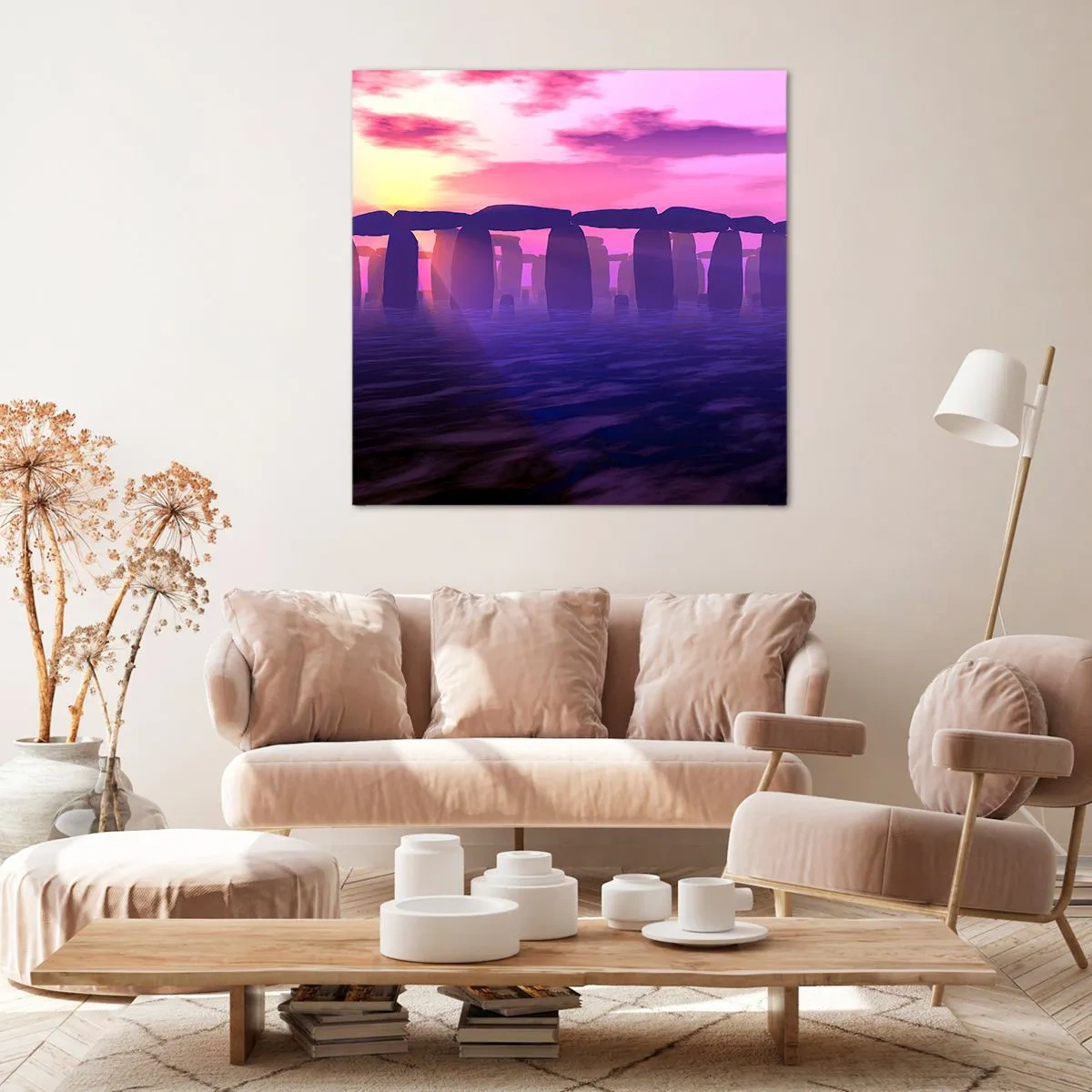 Quadro su tela - Stampe su Tela - Mistero in un'alba nebbiosa - 60x60 cm