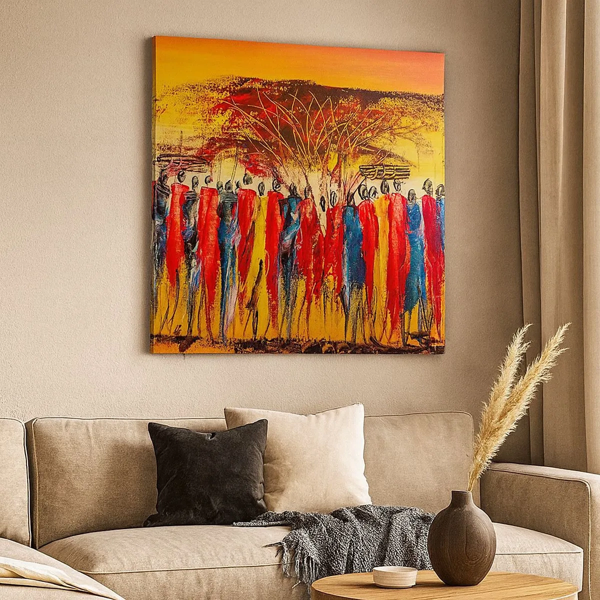 Quadro su tela - Stampe su Tela - Al suono dei tam tam - 30x30 cm