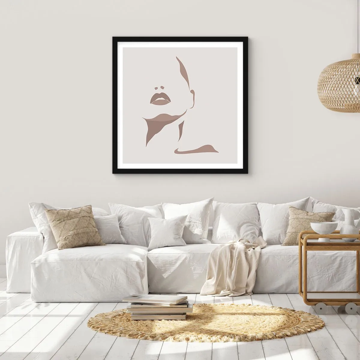 Poster in cornice nera - Fatta di luce e ombra - 30x30 cm
