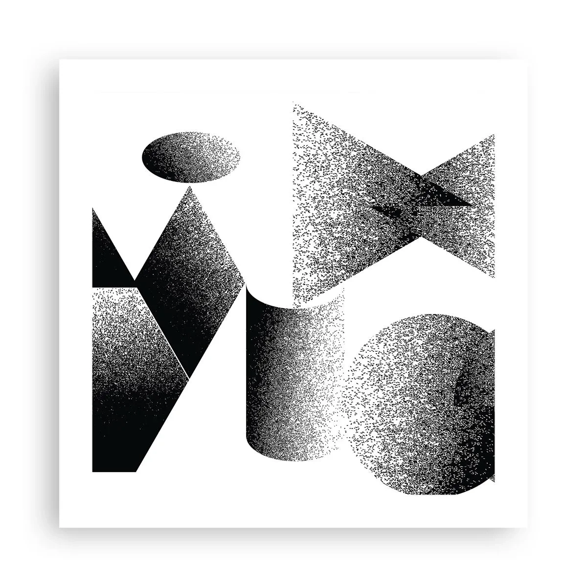 Poster - Angoli e ovali - 50x50 cm