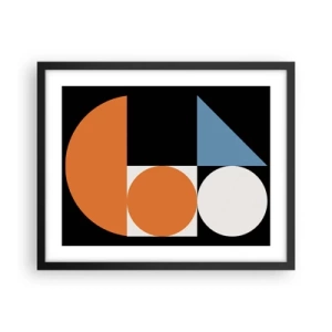 Poster in cornice nera - Composizione di figure - 50x40 cm