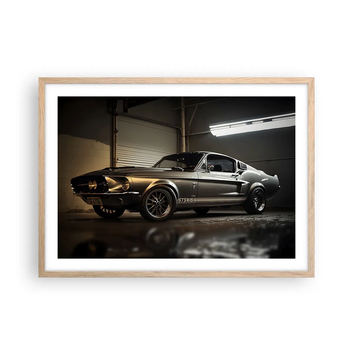 Poster in cornice rovere chiaro - Ritorno al passato - 70x50 cm