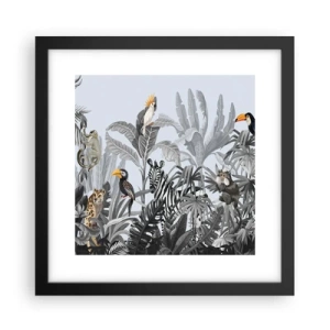 Poster in cornice nera - Favola africana - 30x30 cm