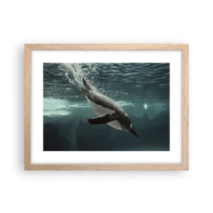 Poster in cornice rovere chiaro - Benvenuto nel mio mondo - 40x30 cm