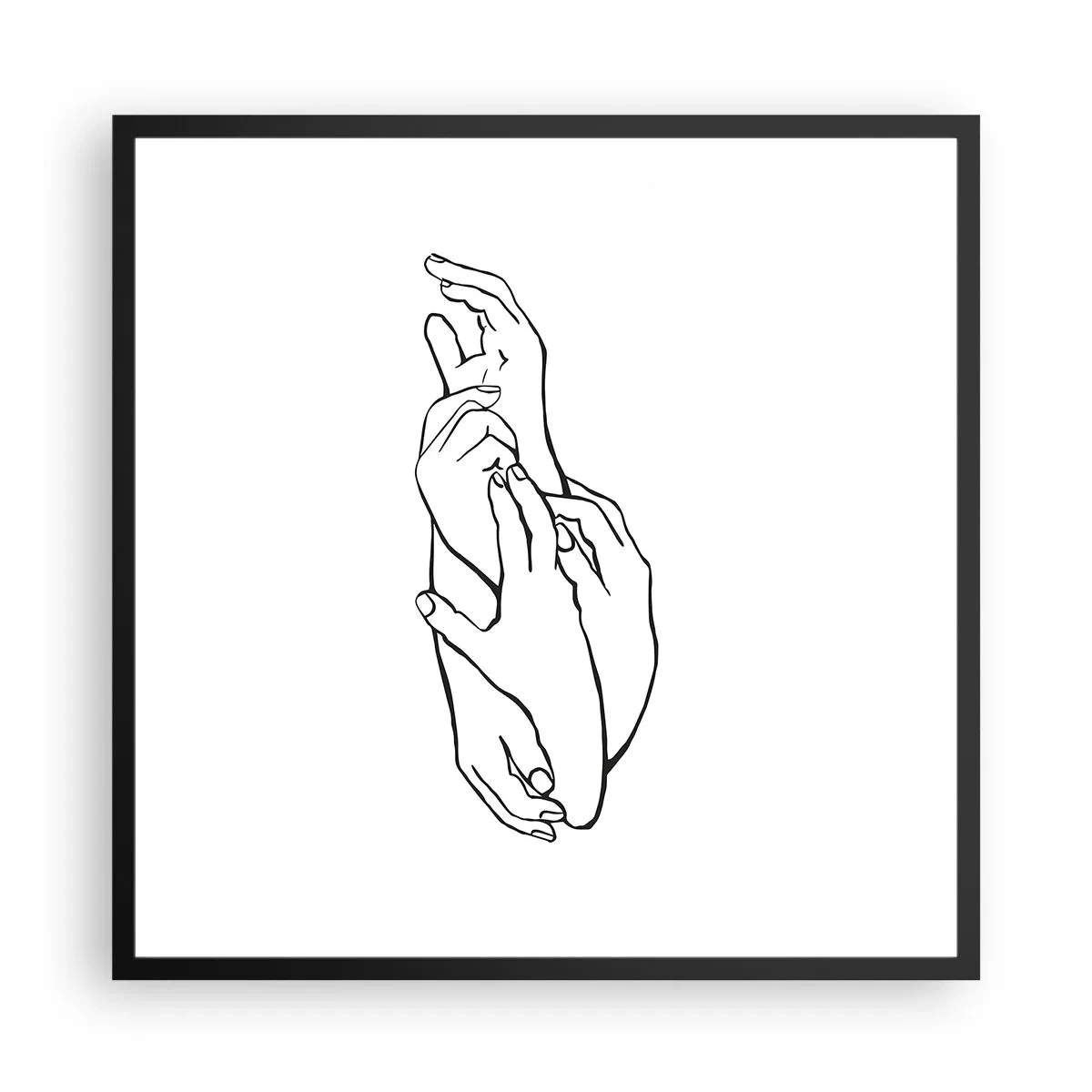 Poster in cornice nera - Il tocco buono - 60x60 cm