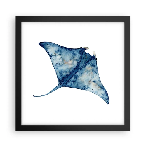 Poster in cornice nera - Vita nel blu - 30x30 cm