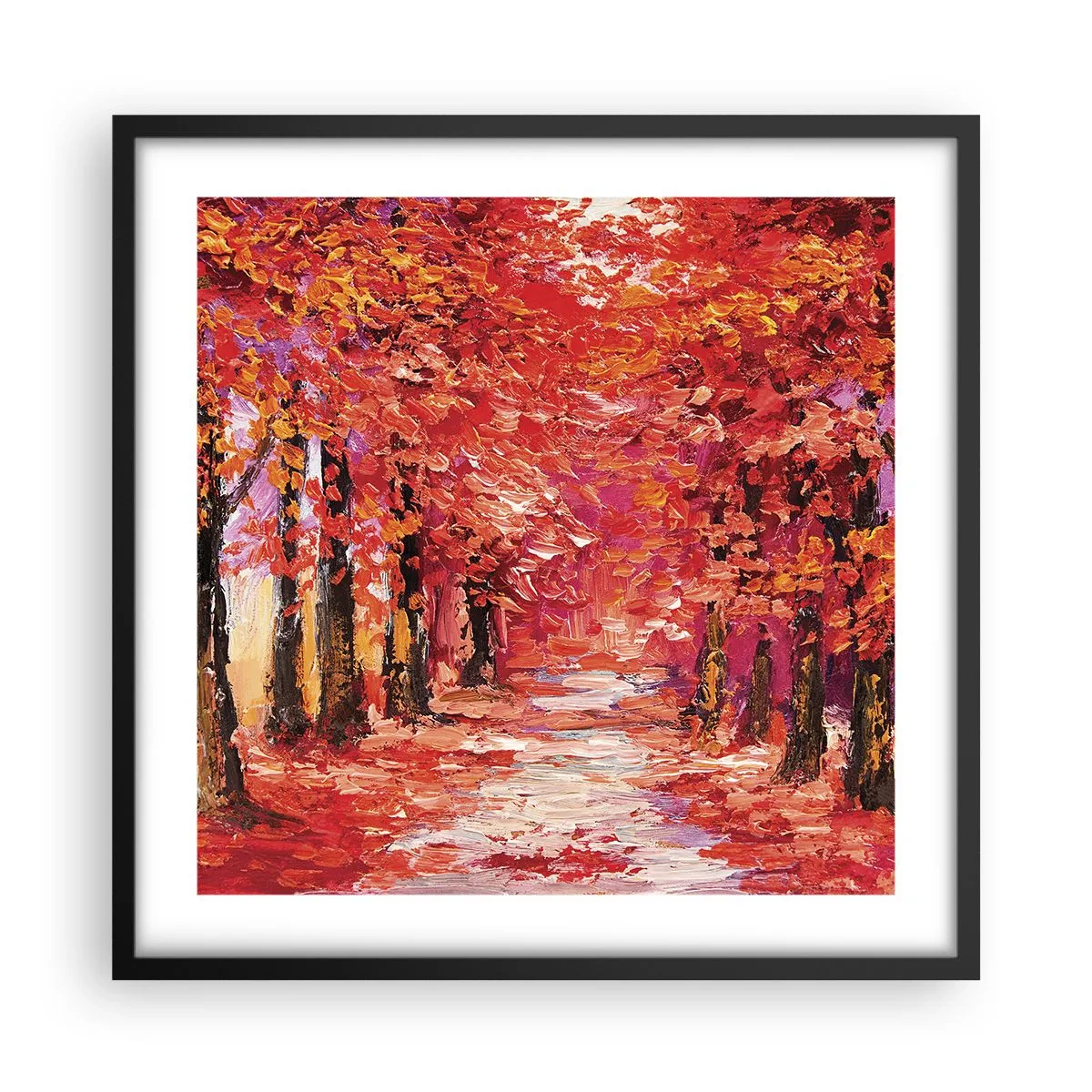 Poster in cornice nera - Impressione d'autunno - 50x50 cm