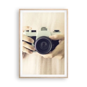 Poster in cornice rovere chiaro - Per vedere meglio... - 70x100 cm