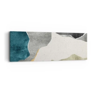 Quadro su tela - Stampe su Tela - Composizione mosaico con filo d'oro - 90x30 cm