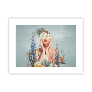 Poster - Donna - fiore - 40x30 cm