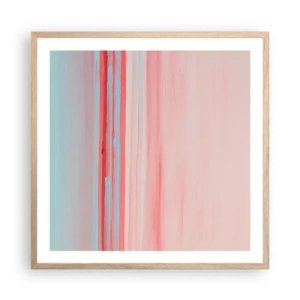 Poster in cornice rovere chiaro - Astrazione all'alba - 60x60 cm