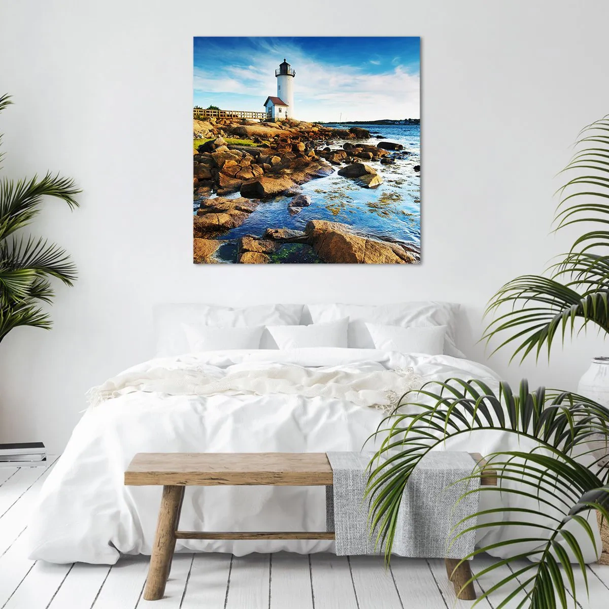 Quadro su tela - Stampe su Tela - Tornate sani e salvi, vi aspetto - 50x50 cm