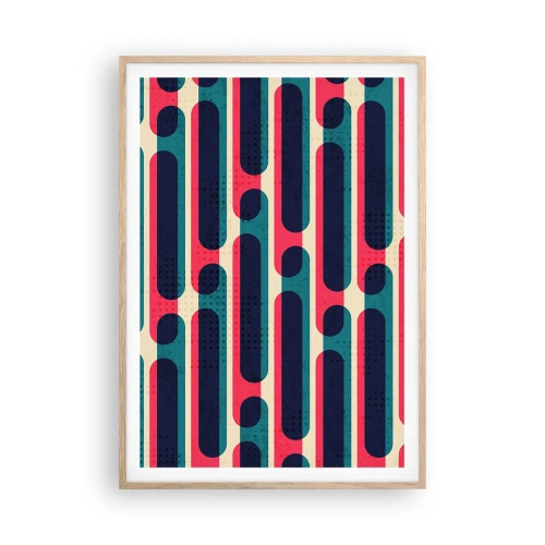 Poster in cornice rovere chiaro - Avanti fino in fondo - 70x100 cm