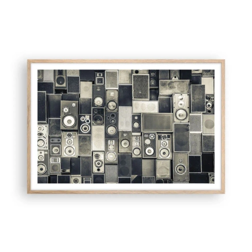 Poster in cornice rovere chiaro - Armonia di suoni - 91x61 cm