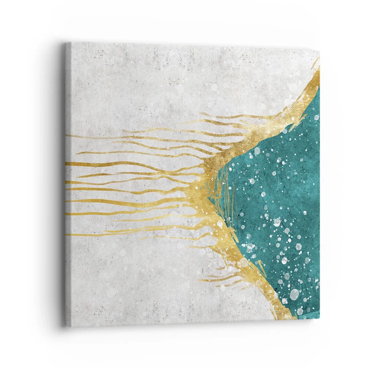 Quadro su tela - Stampe su Tela - Flusso dorato - 30x30 cm