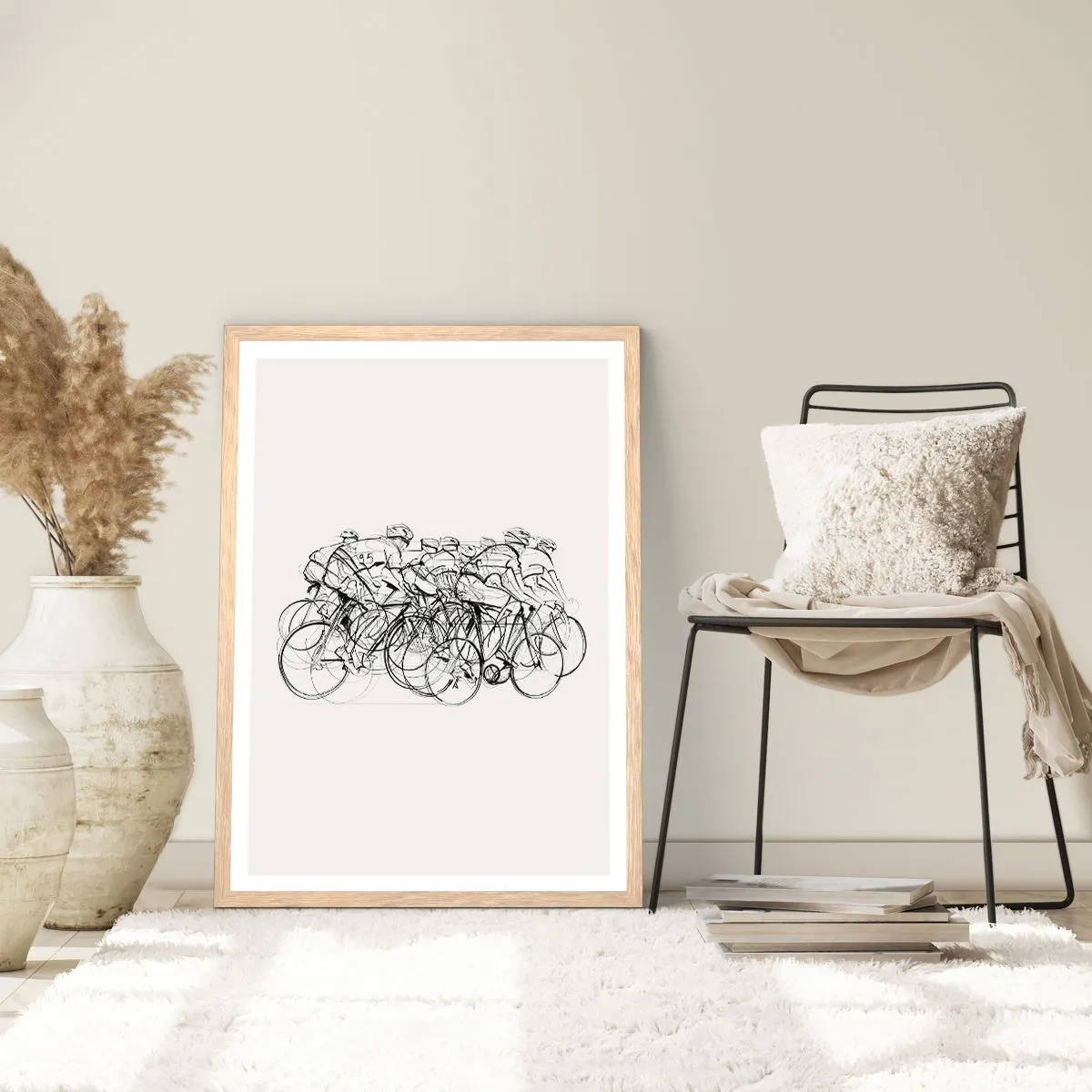 Poster in cornice rovere chiaro - Insieme - 61x91 cm