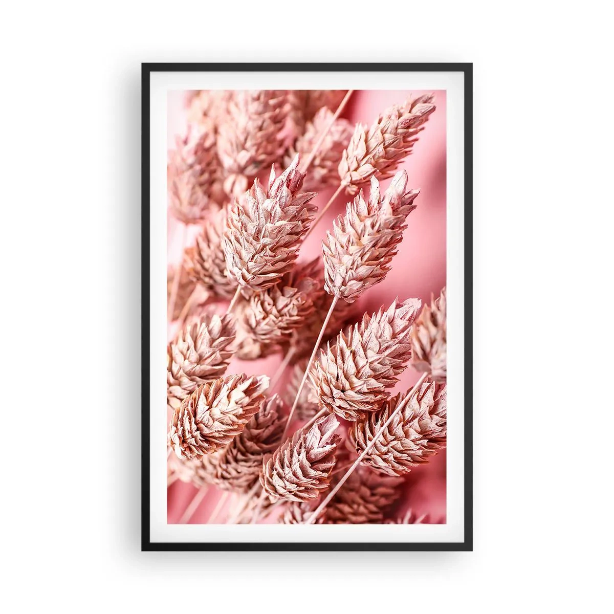 Poster in cornice nera - Cascata di fiori in rosa - 61x91 cm
