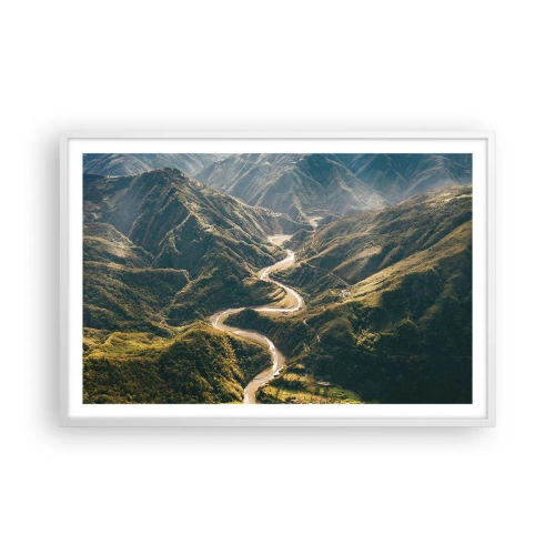 Poster in cornice bianca - Direttamente dal cuore dei monti - 91x61 cm