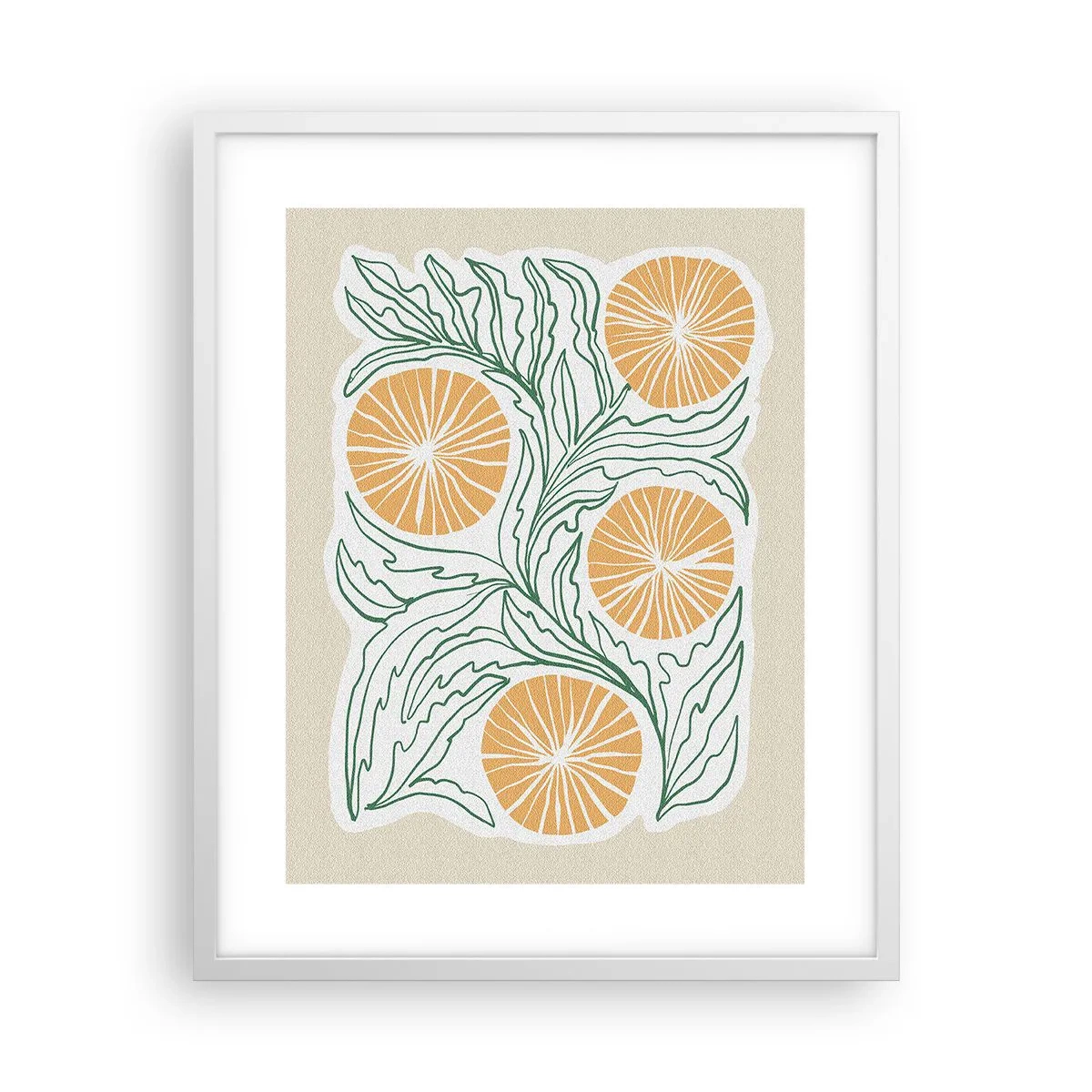 Poster in cornice bianca - Etnicamente con una nota di astrazione - 40x50 cm