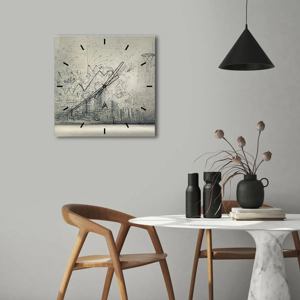 Orologio da parete - Orologio in Vetro - La mia fantastica vita in città - 40x40 cm