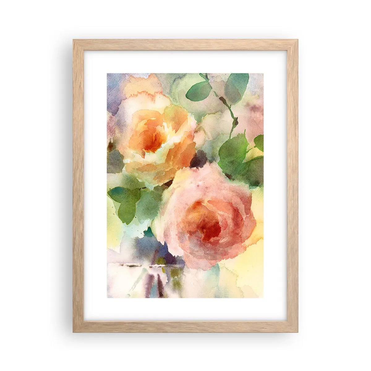 Poster in cornice rovere chiaro - Delicati come un acquerello - 30x40 cm