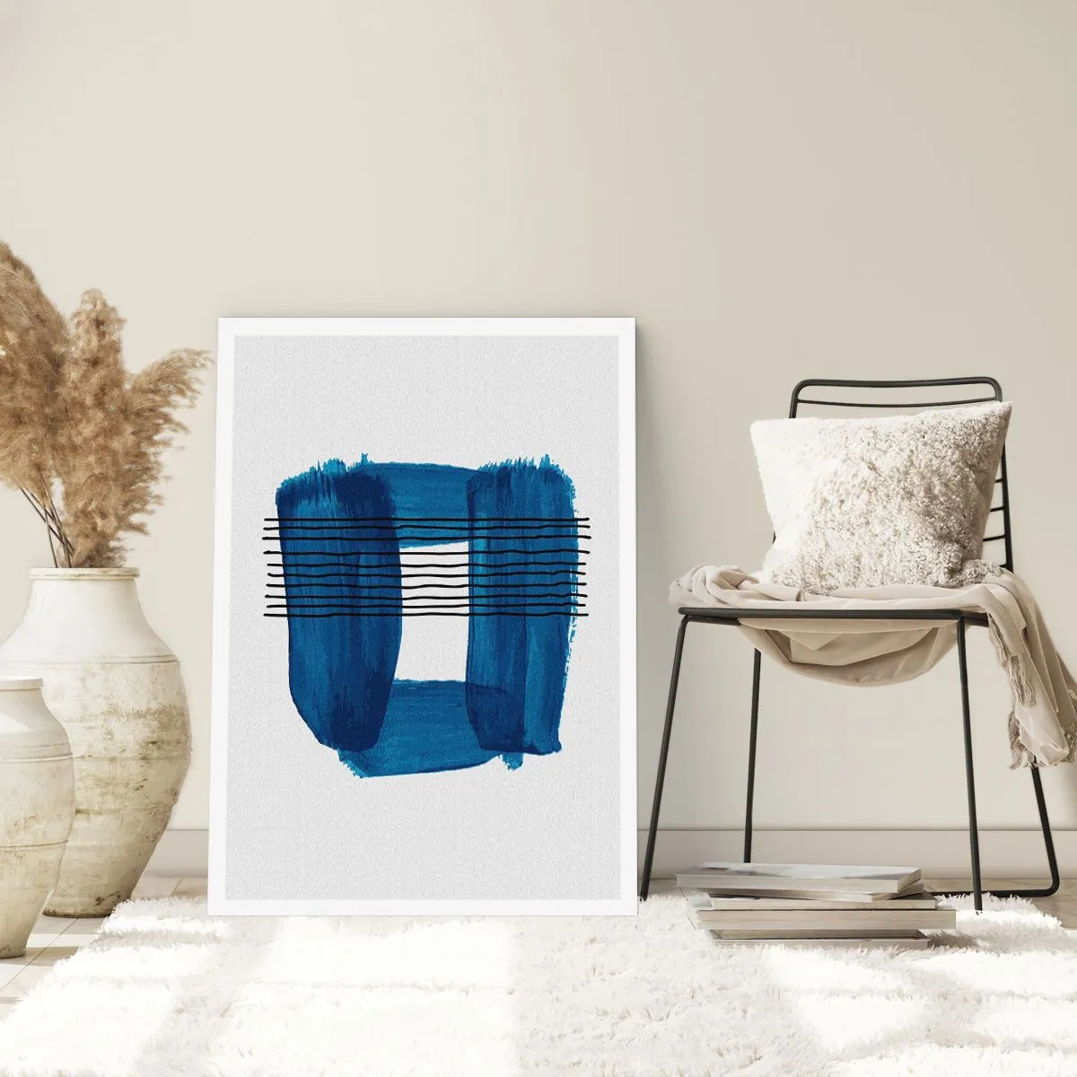 Poster - Composizione blu e nera - 30x40 cm