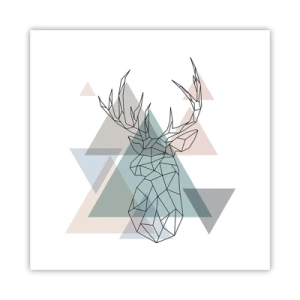 Poster - Nel bosco geometrico - 60x60 cm