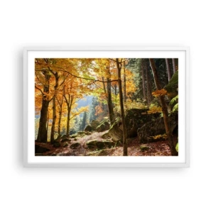 Poster in cornice bianca - Il tempo del riposo - 70x50 cm