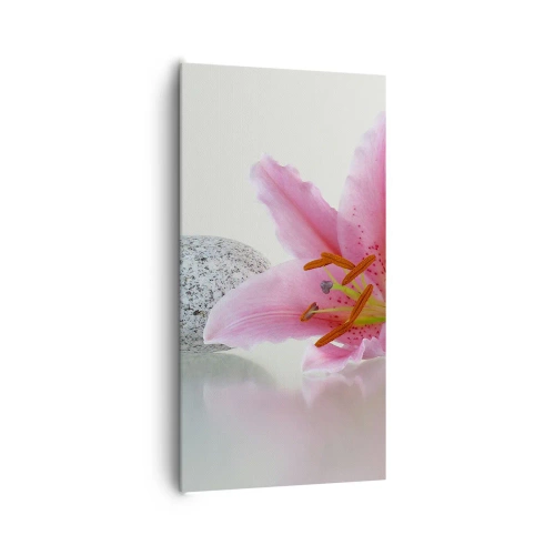 Quadro su tela - Stampe su Tela - Studio in rosa, grigio e bianco - 65x120 cm