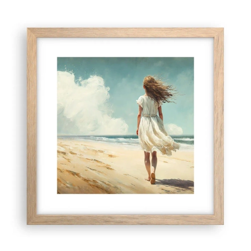 Poster in cornice rovere chiaro - Dove sole e vento si incontrano - 30x30 cm